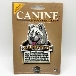 Canine Collectibles Vintage Classic Magnet Co 1998 SAMOYED magnet Made in USA